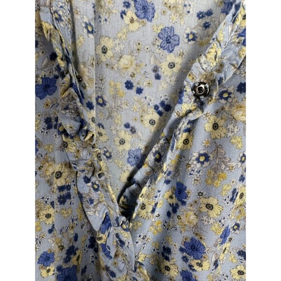 Natural Life Mini Wrap Dress Large Peasant Ditsy Floral Boho Summer Cottage - Picture 9 of 10